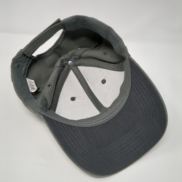 Brave Strapback Hat Gray One Size Adjustable Embroidered 6 Panel Polyester - Picture 6 of 9